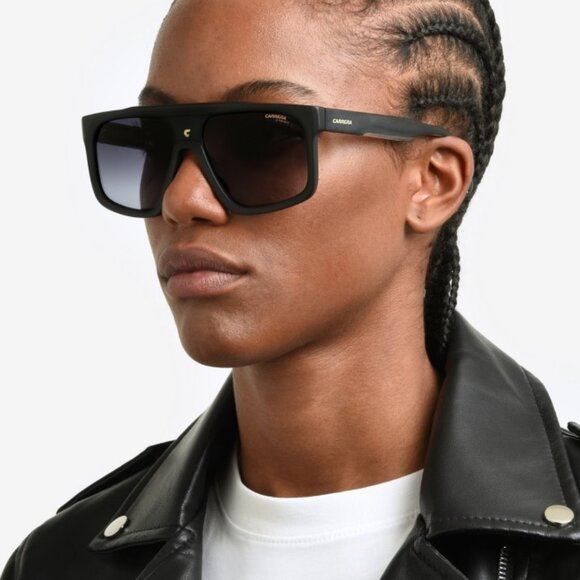 CARRERA 1061/S 008A M9 Sunglasses Black Square Frame, Grey Polarized Lenses - Picture 3 of 11